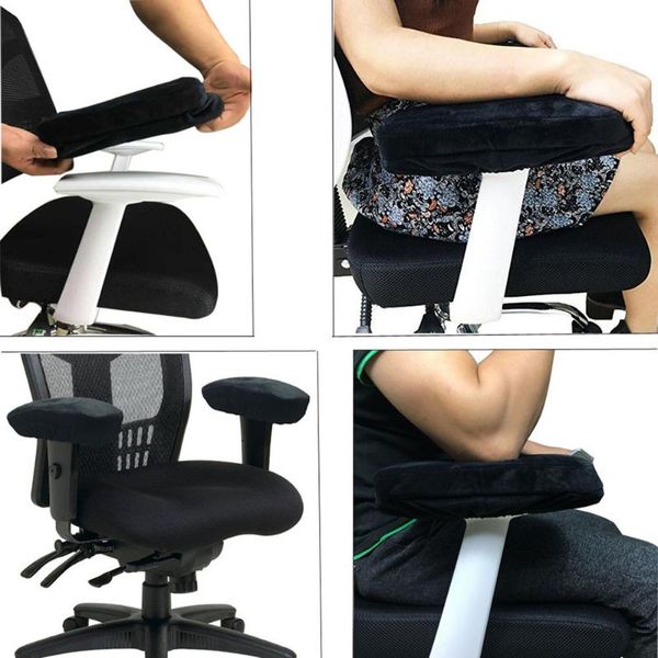 chair covers memory foam armrest cushion office hand rests pad pads gaming arm rest for elbows forearms pressure relief #p3