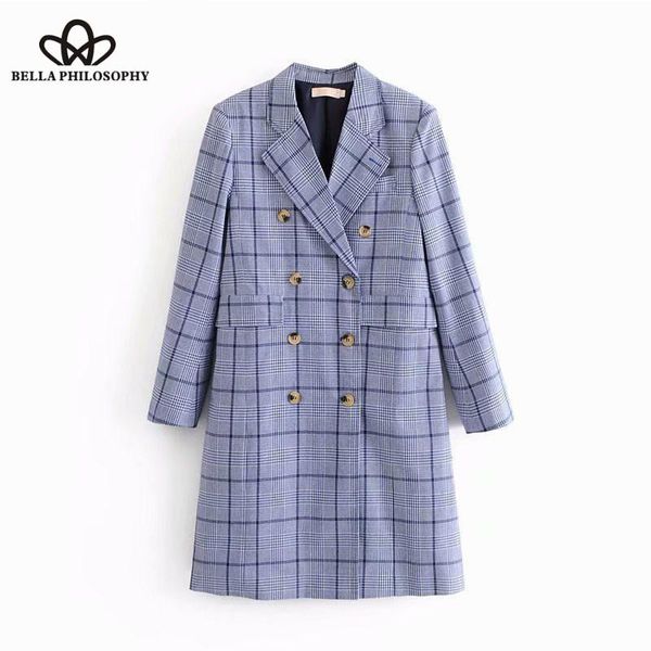 women's jackets herstory 2021 elegant double breasted suit coats blue plaid turn-down collar autumn overcoat casual long sleeve, Black;brown
women's jackets herstory 2021 elegant double breasted suit coats blue plaid turn-down collar autumn overcoat casual long sleeve, Black;brown