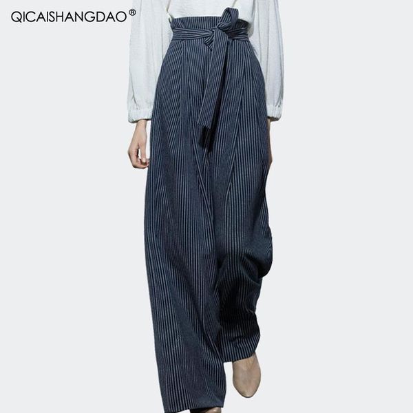 women's pants & capris fashion blue striped wide leg women 2021 autumn western style straight drawstring long trousers loose plus size, Black;white
women's pants & capris fashion blue striped wide leg women 2021 autumn western style straight drawstring long trousers loose plus size, Black;white