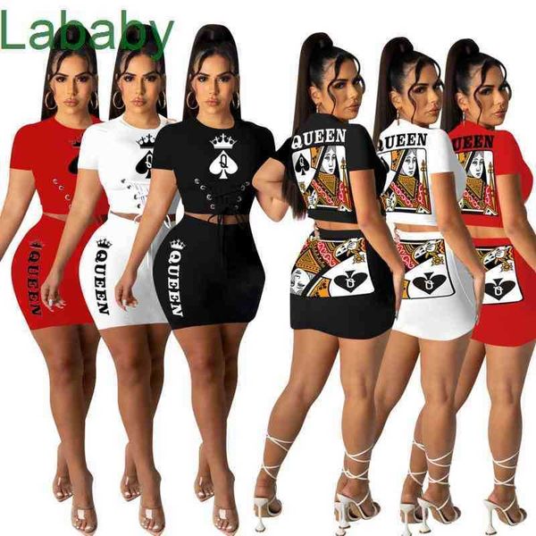 women tracksuits two pieces set deisgner slim spade q playing card printed queen skirt suits solid colour bandage ladies sportwear, Gray
women tracksuits two pieces set deisgner slim spade q playing card printed queen skirt suits solid colour bandage ladies sportwear, Gray