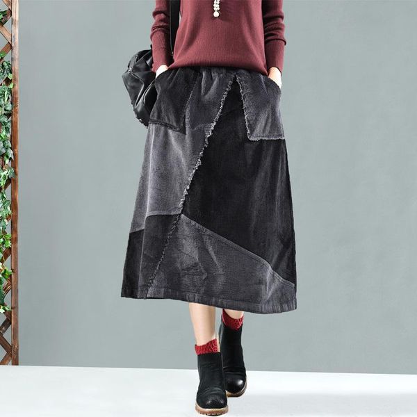 skirts women girl winter literary spell color restoring ancient ways corduroy personality pocket teamed a skirt long, Black
skirts women girl winter literary spell color restoring ancient ways corduroy personality pocket teamed a skirt long, Black