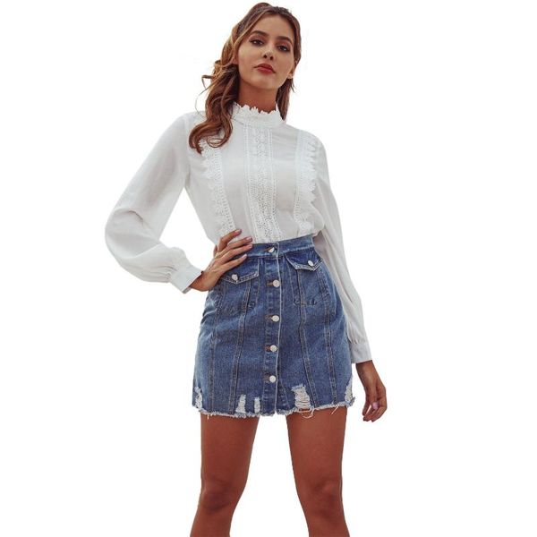 women's mini ripped denim skirt, high waist frayed hem distressed short skirt with flap pockets liades summer wear bodycon, Black
women's mini ripped denim skirt, high waist frayed hem distressed short skirt with flap pockets liades summer wear bodycon, Black