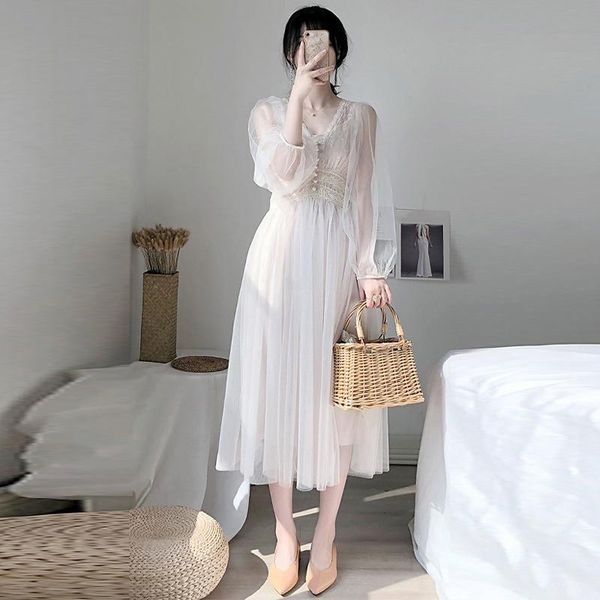 casual dresses woman solid gauze v-neck slim waist long a-line dress female ball gown long-sleeved elegant stylish office lady vestidos, Black;gray
casual dresses woman solid gauze v-neck slim waist long a-line dress female ball gown long-sleeved elegant stylish office lady vestidos, Black;gray