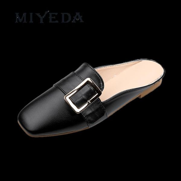 miyeda women's modern slippers low heels casual mules handmade summer beige metal decoration shallow female shoes, Black
miyeda women's modern slippers low heels casual mules handmade summer beige metal decoration shallow female shoes, Black