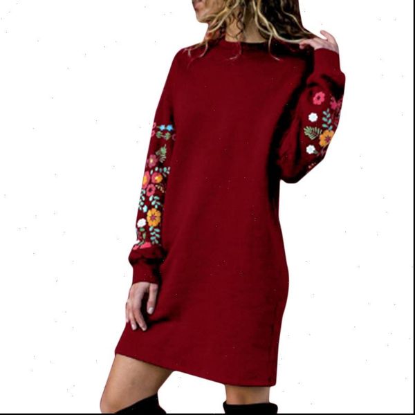 2021 autumnwomen fashion mini dress large size elegant printing long sleeve o neck loose warm dress 4 colors, Black;gray
2021 autumnwomen fashion mini dress large size elegant printing long sleeve o neck loose warm dress 4 colors, Black;gray