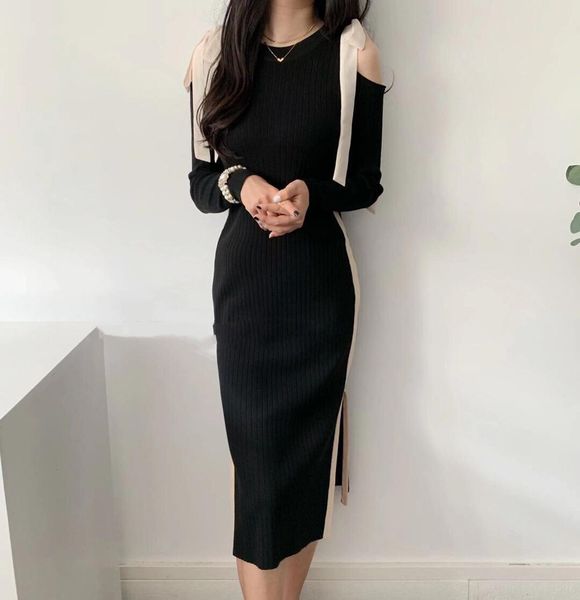2021 new women knit sweet midi dresses elegant korean fashion a line lace up bow girl autumn preppy style casual chic sweater dress a1mi, Black;gray
2021 new women knit sweet midi dresses elegant korean fashion a line lace up bow girl autumn preppy style casual chic sweater dress a1mi, Black;gray