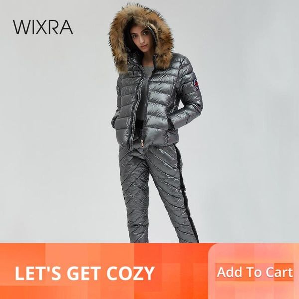 two piece dress wixra winter hooded parka suits 2 sets elegant warm streetwear ski suit straight zipper thick women casual tracksuits, White
two piece dress wixra winter hooded parka suits 2 sets elegant warm streetwear ski suit straight zipper thick women casual tracksuits, White