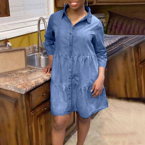 new women demin midi vintage casual lapel neck party es 2021 holiday beach sun vestido plus size robe femme ikin, Black;gray
new women demin midi vintage casual lapel neck party es 2021 holiday beach sun vestido plus size robe femme ikin, Black;gray