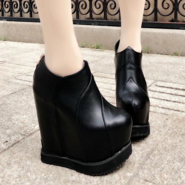 boots autumn white shoes ankle woman platform 2021 fall female casual 15cm supper high wedge short, Black
boots autumn white shoes ankle woman platform 2021 fall female casual 15cm supper high wedge short, Black
