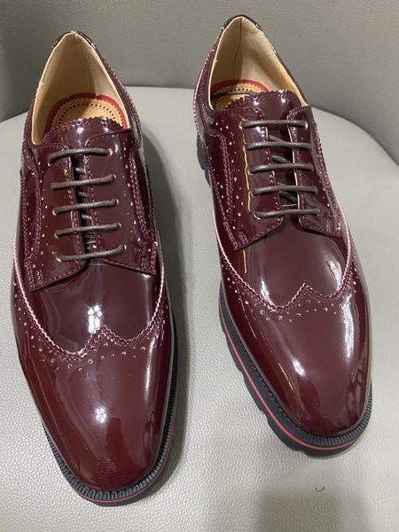 burgundy mens derby shoes red sole formal business shoes lace up genuine leather men dress shoes, Black
burgundy mens derby shoes red sole formal business shoes lace up genuine leather men dress shoes, Black