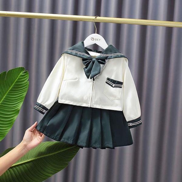 girl's dresses 2021 girls long sleeved navy style dress autumn pleated baby 3-8 years old bow sailor personalized uniform, Red;yellow
girl's dresses 2021 girls long sleeved navy style dress autumn pleated baby 3-8 years old bow sailor personalized uniform, Red;yellow