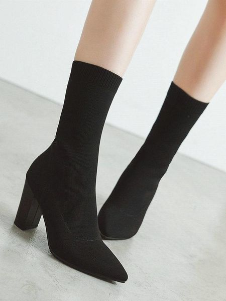 boots autumn and winter socks women shoes fashion stretch cloth ladies nude thick heel pointed, Black
boots autumn and winter socks women shoes fashion stretch cloth ladies nude thick heel pointed, Black