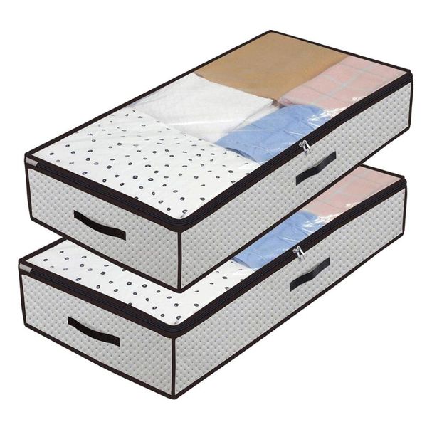 clothing & wardrobe storage 2 pack foldable under bed bags large boxes thick breathable underbed clothes zippered organizer
clothing & wardrobe storage 2 pack foldable under bed bags large boxes thick breathable underbed clothes zippered organizer