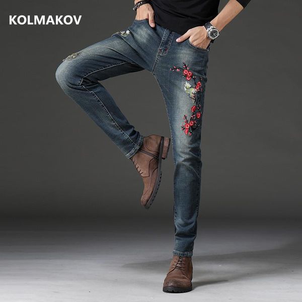 men's jeans 2021 arrival nostalgic style embroidery mens denim full length pants fashion straight elasticity men, Blue
men's jeans 2021 arrival nostalgic style embroidery mens denim full length pants fashion straight elasticity men, Blue