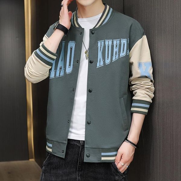 men's jackets spring/autumn korean men’s trend bomber patchwork cardigan baseball coat male streetwear couples dress 3 colors m-4, Black;brown
men's jackets spring/autumn korean men’s trend bomber patchwork cardigan baseball coat male streetwear couples dress 3 colors m-4, Black;brown