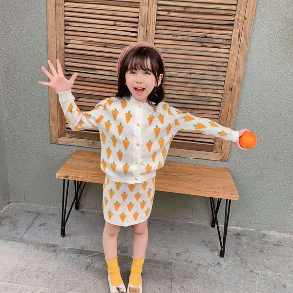 child suit cute knitting cartoon parent radish cotton mother women's sweater cardigan coat half body skirt two piece set, Blue
child suit cute knitting cartoon parent radish cotton mother women's sweater cardigan coat half body skirt two piece set, Blue