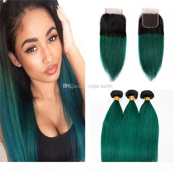 dark roots 1b green human hair bundles 3pcs with lace closure dark green straight hair weaves with closure middle part, Black;brown
dark roots 1b green human hair bundles 3pcs with lace closure dark green straight hair weaves with closure middle part, Black;brown