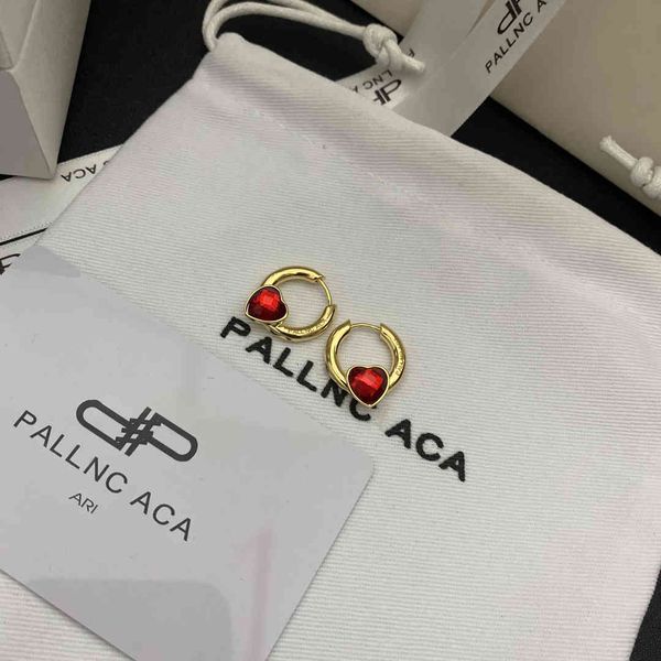 design jewelry red love crystal earrings gold round fragrance peach heart temperament women's small earrings, Golden
design jewelry red love crystal earrings gold round fragrance peach heart temperament women's small earrings, Golden