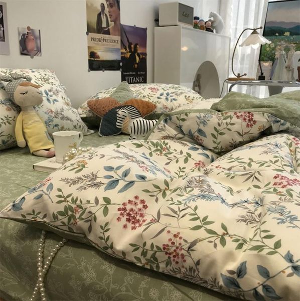 bedding sets romantic green pastoral flower set,nordic cotton twin full king home textile bed sheet pillow case duvet cover
bedding sets romantic green pastoral flower set,nordic cotton twin full king home textile bed sheet pillow case duvet cover
