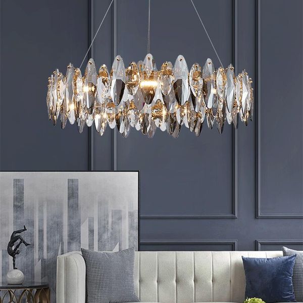 chandeliers luxury smoke gray crystal chandelier lighting living room round hanging lamp for bedroom dining indoor
chandeliers luxury smoke gray crystal chandelier lighting living room round hanging lamp for bedroom dining indoor