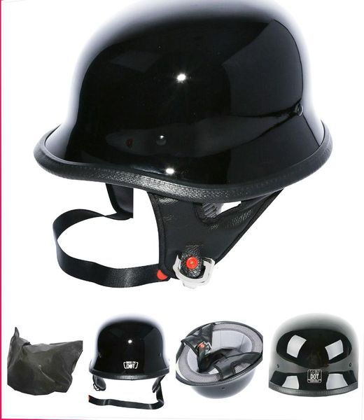motorcycle helmets dot m l xl gloss black german helmet half face chopper cruiser biker
motorcycle helmets dot m l xl gloss black german helmet half face chopper cruiser biker