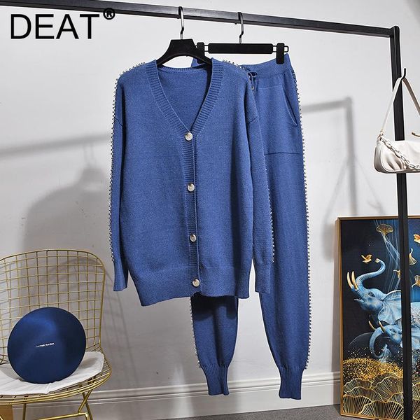 women's two piece pants deat women knitting cardigan sweater high waist elasticity long set fashion autumn winter 2021 11d2586, White
women's two piece pants deat women knitting cardigan sweater high waist elasticity long set fashion autumn winter 2021 11d2586, White