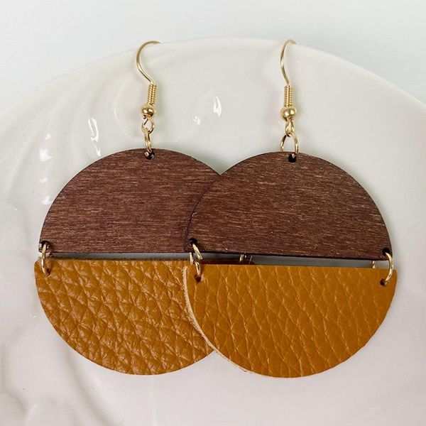 stud semi-circular wood cowhide earrings bohemian lychee pattern water drop leather texture fashion earring for women gift, Golden;silver
stud semi-circular wood cowhide earrings bohemian lychee pattern water drop leather texture fashion earring for women gift, Golden;silver