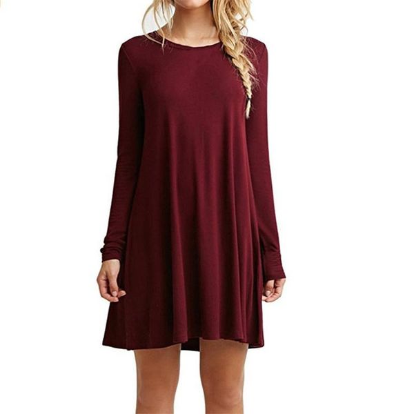 casual dresses plus size basic solid color women dress spring autumn long sleeve o-neck loose a-line streetwear clothing vestidos, Black;gray
casual dresses plus size basic solid color women dress spring autumn long sleeve o-neck loose a-line streetwear clothing vestidos, Black;gray