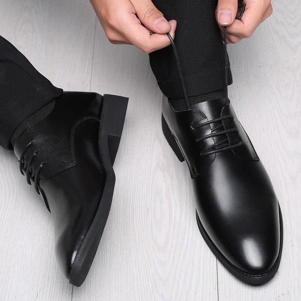 dress shoes formal leather men wedding fashion men's business casual classic gentleman man, Black
dress shoes formal leather men wedding fashion men's business casual classic gentleman man, Black