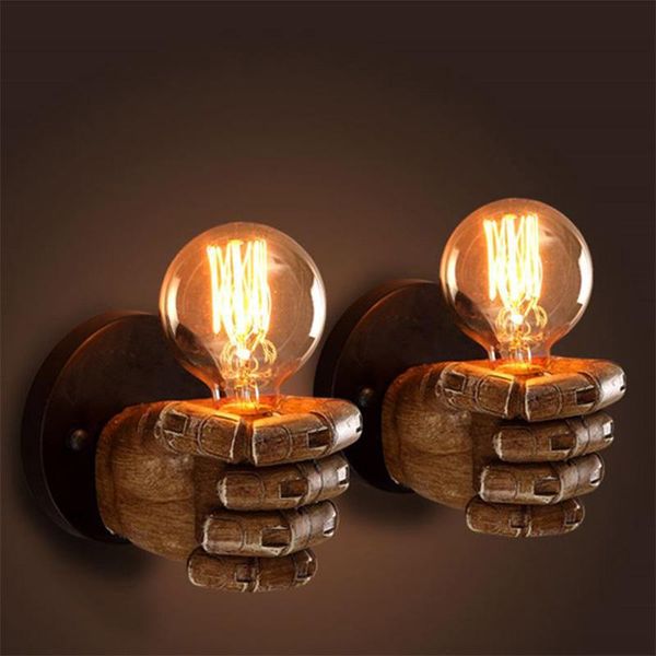 2021 retro creative fist shape wall light e27 lamp holder industrial style wall lamp new year decoration for home bar ligthting
2021 retro creative fist shape wall light e27 lamp holder industrial style wall lamp new year decoration for home bar ligthting