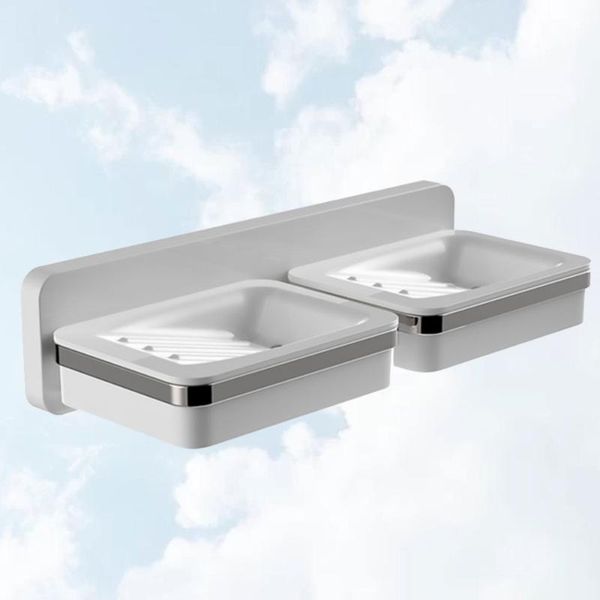 soap dishes 1pc double boxes rack draining wall holder punch-storage shelf for bathroom kitchen
soap dishes 1pc double boxes rack draining wall holder punch-storage shelf for bathroom kitchen
