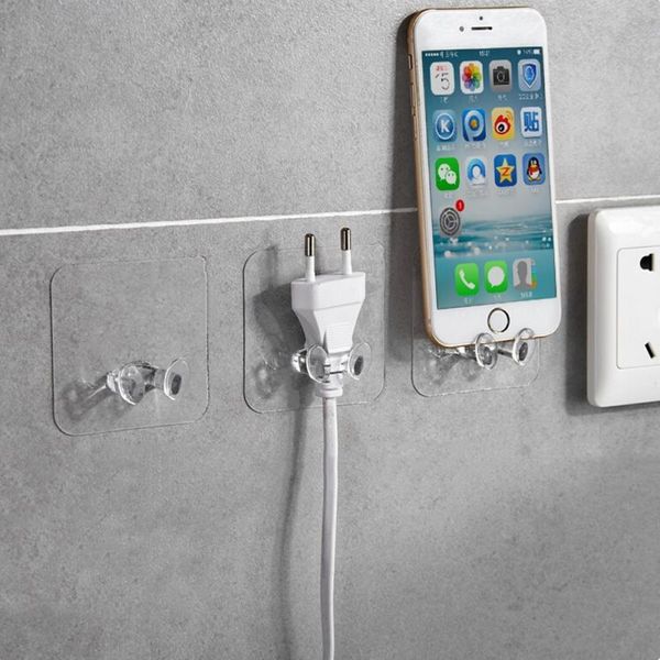 hooks & rails 1pc transparent strong self adhesive wall storage hook power plug socket holder space saver kitchen bathroom accessories tlz
hooks & rails 1pc transparent strong self adhesive wall storage hook power plug socket holder space saver kitchen bathroom accessories tlz