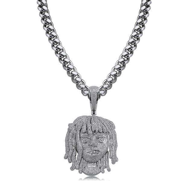 hip hop necklaces jewelry grade quality big size platinum plated head portrait pendant luxury full glaring zircon trendy necklace ln068, Silver
hip hop necklaces jewelry grade quality big size platinum plated head portrait pendant luxury full glaring zircon trendy necklace ln068, Silver