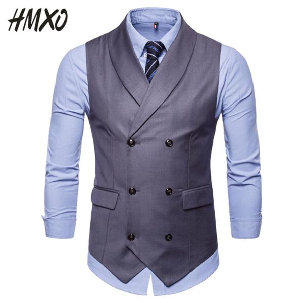 men's vests hmxo suit vest men jacket sleeveless gray black vintage double breasted fashion spring autumn plus size waistcoat, Black;white
men's vests hmxo suit vest men jacket sleeveless gray black vintage double breasted fashion spring autumn plus size waistcoat, Black;white