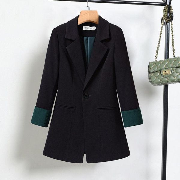 spring long sleeve blazer jacket new korean british wind professional black coat suit s-3xl women work wear jacket 1271424, White;black
spring long sleeve blazer jacket new korean british wind professional black coat suit s-3xl women work wear jacket 1271424, White;black
