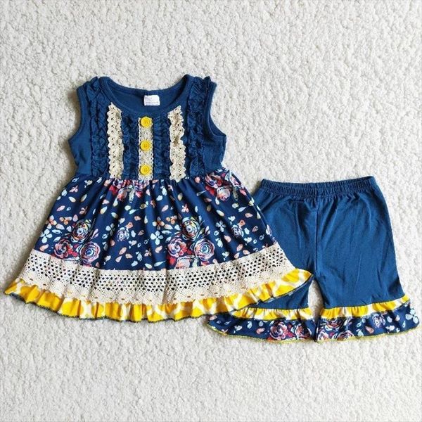 wholesale kids clothing summer baby girls boutique blue floral fashionable shirt ruffle shorts set tunic children clothes outfit, White
wholesale kids clothing summer baby girls boutique blue floral fashionable shirt ruffle shorts set tunic children clothes outfit, White