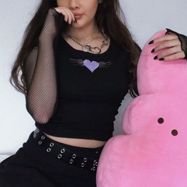 fashion omen's t-shirts gothic clothing net yarn splicing slim o-neck t-shirt long mouw women's soccer ball, White
fashion omen's t-shirts gothic clothing net yarn splicing slim o-neck t-shirt long mouw women's soccer ball, White