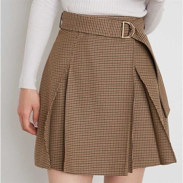 high waist fashion chic mini jupe skirt office lady bottoms with sashes fall winter all match elegant plaid skirt 211124, Black
high waist fashion chic mini jupe skirt office lady bottoms with sashes fall winter all match elegant plaid skirt 211124, Black