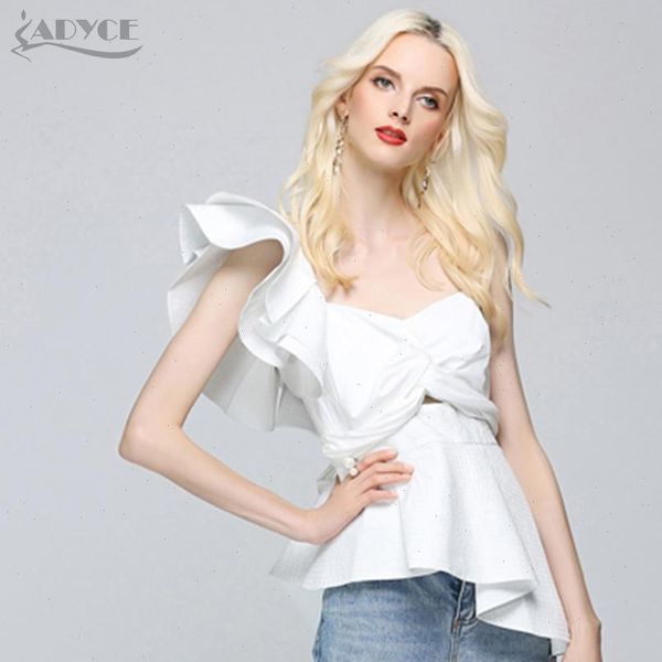 2021 new fashion summer runway white women one shoulder ruffles strapless short nightclub wear crop top
2021 new fashion summer runway white women one shoulder ruffles strapless short nightclub wear crop top