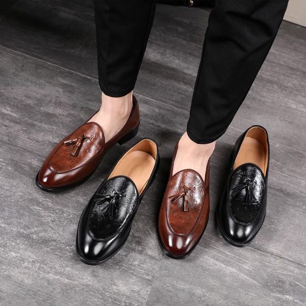 dress shoes british vintage men causal handmade formal leather tassel business wedding loafers oxfords slip-on, Black
dress shoes british vintage men causal handmade formal leather tassel business wedding loafers oxfords slip-on, Black
