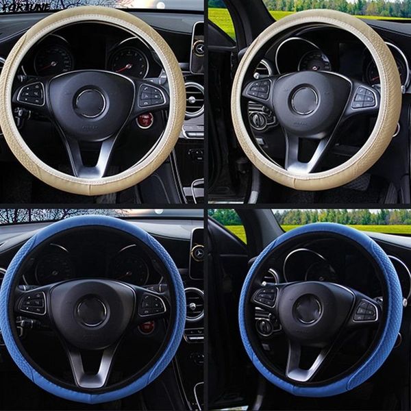 steering wheel covers breathable car cover leather auto protector fits for 37-38cm diameter styling accessories
steering wheel covers breathable car cover leather auto protector fits for 37-38cm diameter styling accessories