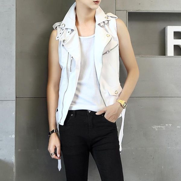 men's fur & faux 2021 the man personalized costume leather rivet vest pu clothing male motorcycle trend singer's performance m-xxl, Black
men's fur & faux 2021 the man personalized costume leather rivet vest pu clothing male motorcycle trend singer's performance m-xxl, Black