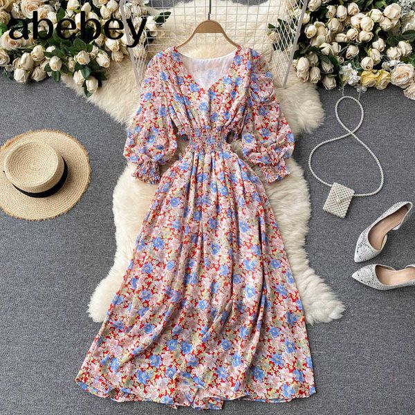 sweet french floral dress women v neck short sleeve a-line dresses summer bohemian print ruffles midi dress 210715, Black;gray
sweet french floral dress women v neck short sleeve a-line dresses summer bohemian print ruffles midi dress 210715, Black;gray
