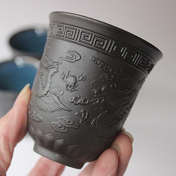 cups & saucers embossed dragon and phoenix tea cup handmade drinkware creative temmoku glaze master retro teaware
cups & saucers embossed dragon and phoenix tea cup handmade drinkware creative temmoku glaze master retro teaware