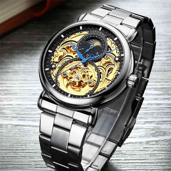 forsining luxury men automatic mechanical watch males stainless steel skeleton retro fashion business wrist 210608, Slivery;brown
forsining luxury men automatic mechanical watch males stainless steel skeleton retro fashion business wrist 210608, Slivery;brown