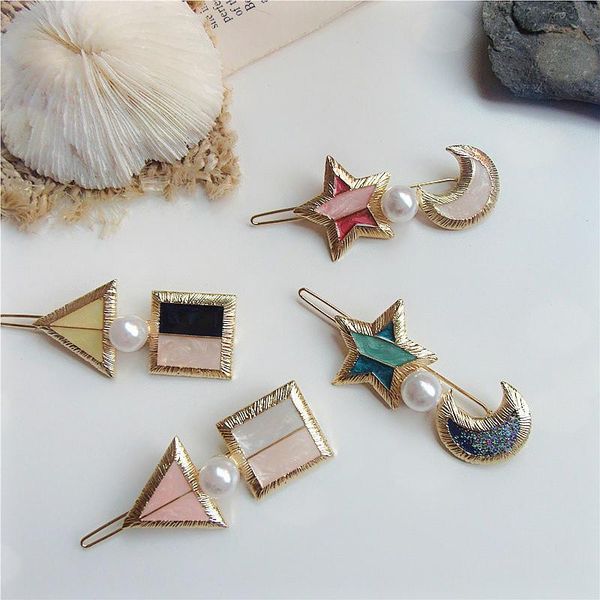 korea ins style geometric triangle square five-pointed star moon hairpin frog clip color matching women girls hair accessories
korea ins style geometric triangle square five-pointed star moon hairpin frog clip color matching women girls hair accessories