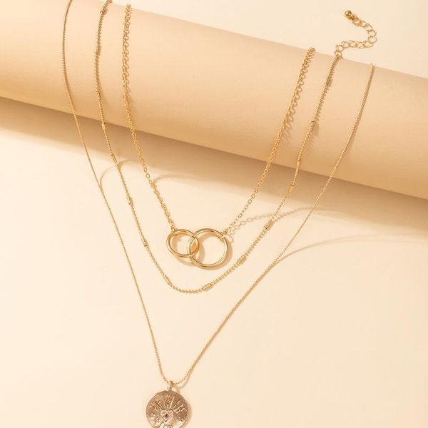 pendant necklaces tocona trendy double circle necklace for women multi-layer gold color alloy metal geometric choker jewelry, Silver
pendant necklaces tocona trendy double circle necklace for women multi-layer gold color alloy metal geometric choker jewelry, Silver