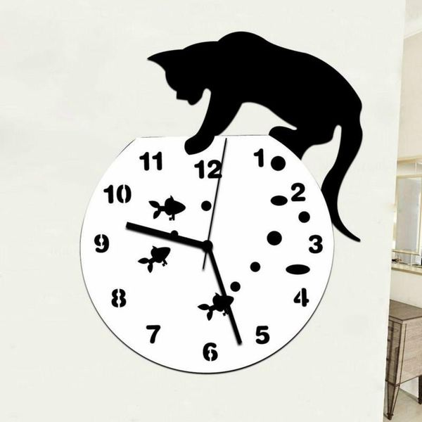 wall clocks cat watch clock modern design decorative sticker animal kitchen home decoration
wall clocks cat watch clock modern design decorative sticker animal kitchen home decoration