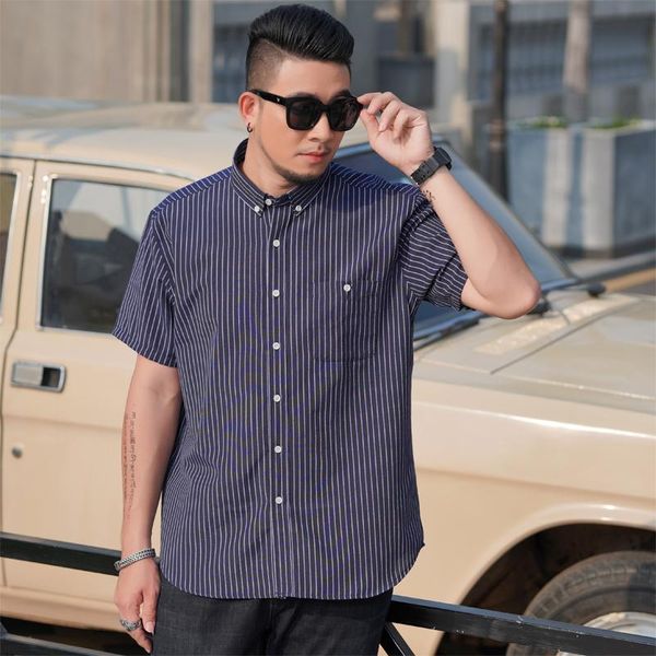 men's casual shirts short sleeve summer 2021 oversize big plus size striped shirt 8xl 10xl clothing promotion fashion blouses, White;black
men's casual shirts short sleeve summer 2021 oversize big plus size striped shirt 8xl 10xl clothing promotion fashion blouses, White;black