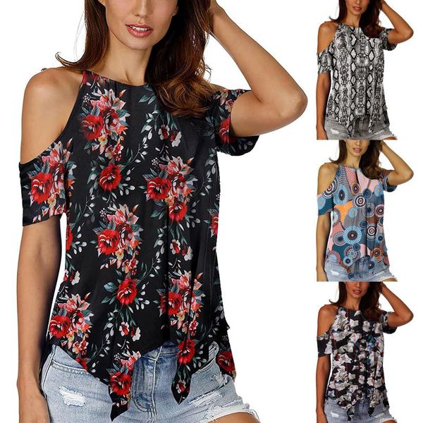 women's blouses & shirts womens summer print harajuku blouses o neck cold shoulder jacquard chic vintage blouses short sleeve leisure, White
women's blouses & shirts womens summer print harajuku blouses o neck cold shoulder jacquard chic vintage blouses short sleeve leisure, White